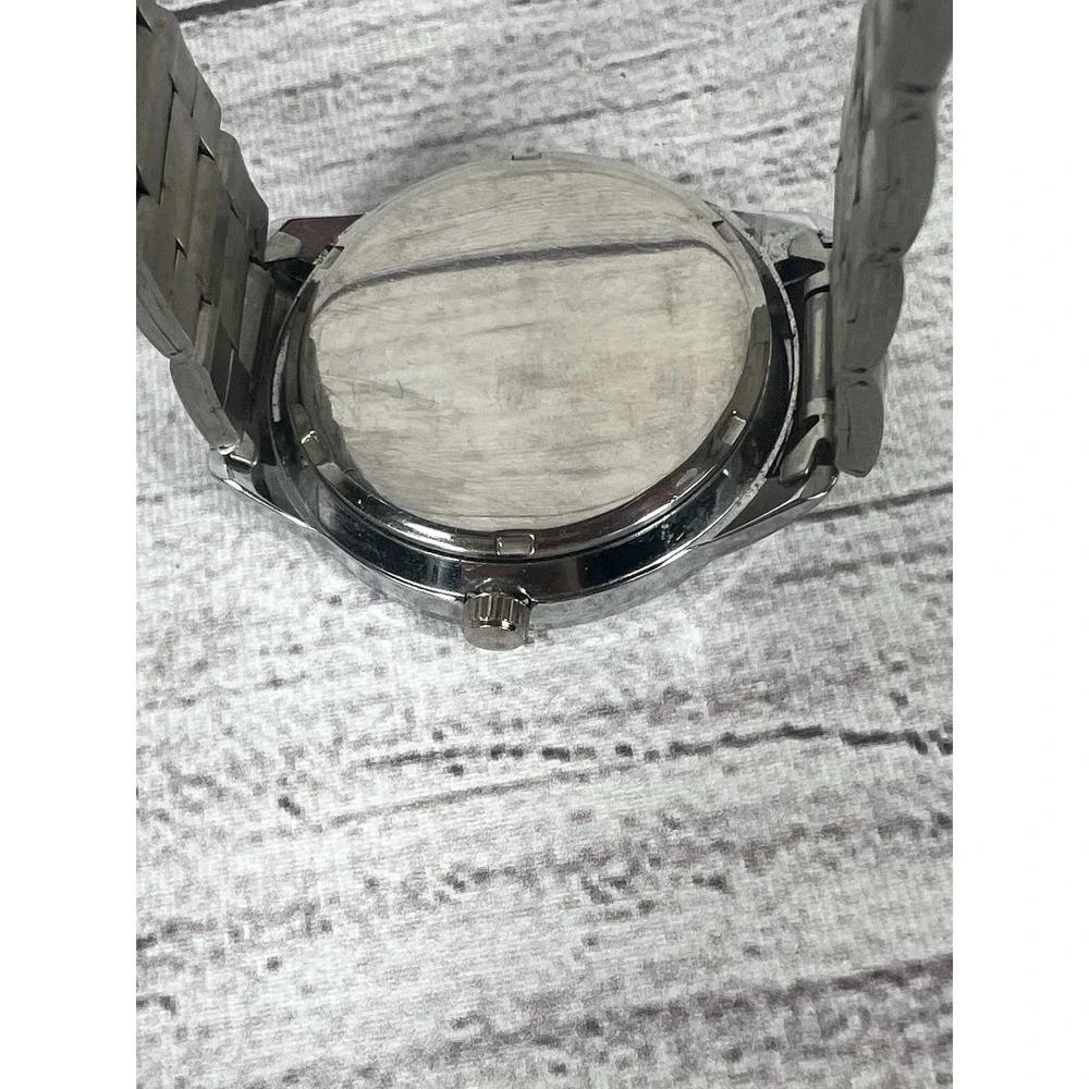 Vintage Batman Logo Quartz Watch Silver Tone Band DC Comics Style For‎ Parts